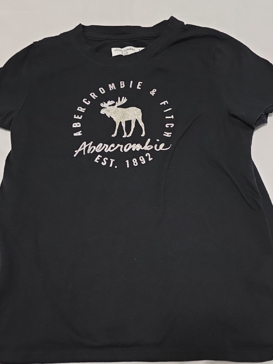 Abercrombie & Fitch Other - Abercrombie & Fitch Black Tee with Glitter Moose Graphic Girls 9/10